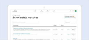 Student scholarship matches